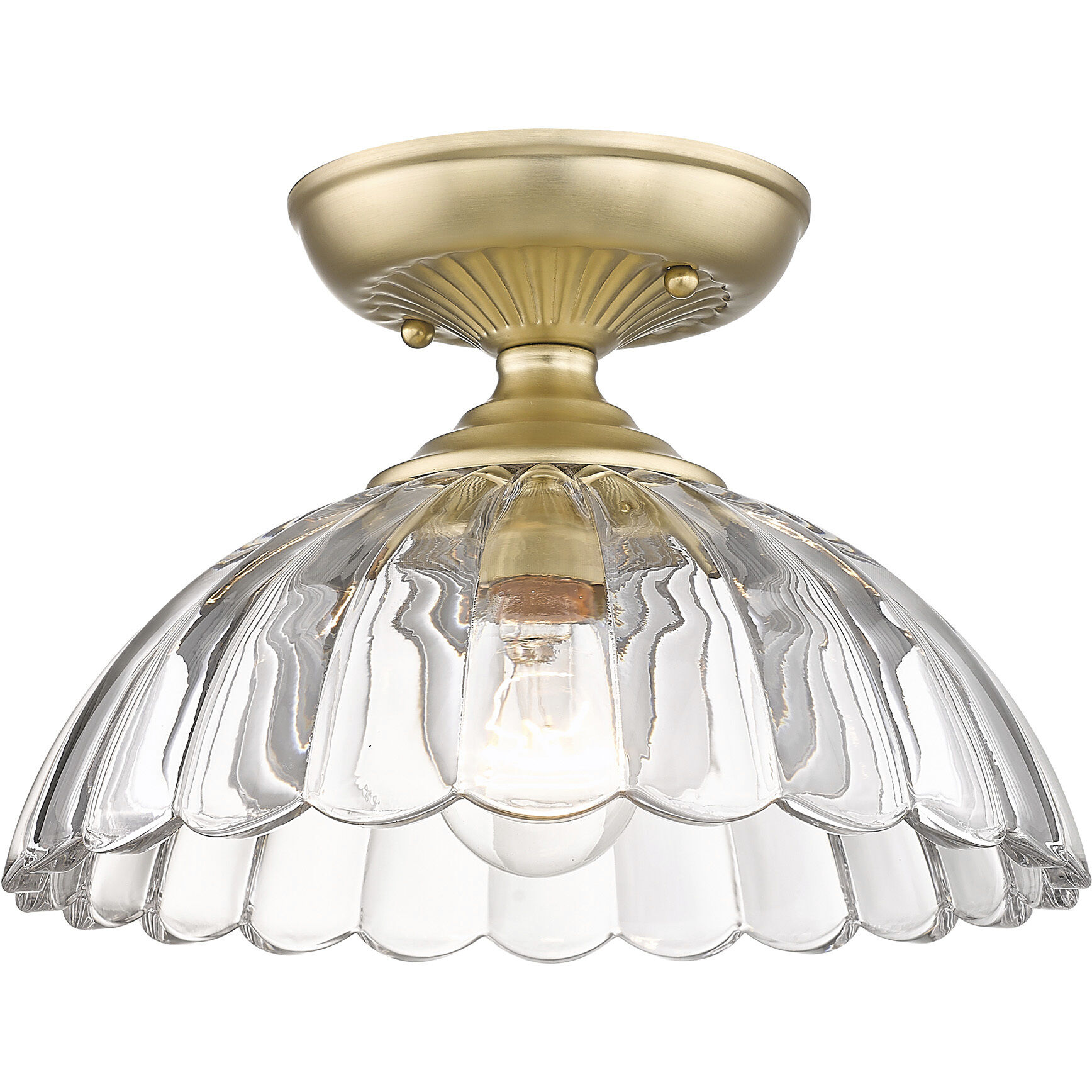 Audra 1 Light 11.75 inch Matte Black Semi-Flush Mount Ceiling Light