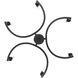 Ellyn 25 inch 60.00 watt Matte Black Chandelier Ceiling Light