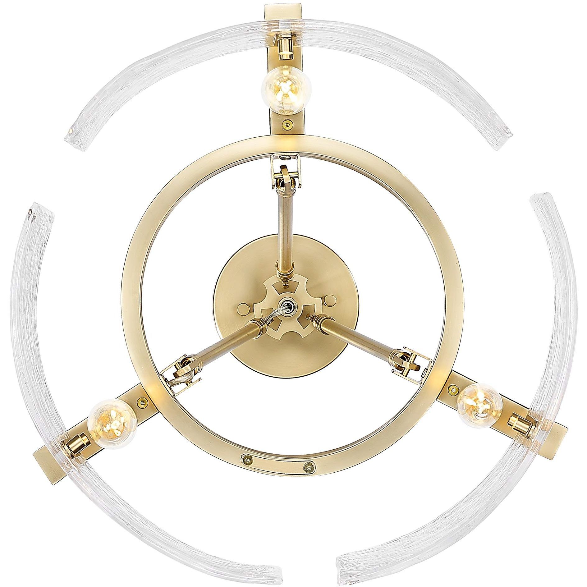 Aenon 3 Light 16.5 inch Brushed Champagne Brass Semi-Flush Mount Ceiling Light