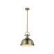 Duncan 1 Light 14 inch Aged Brass Pendant Ceiling Light, Large