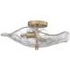 Samara 2 Light 15.38 inch Modern Brass Semi-Flush Mount Ceiling Light