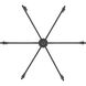Yep Kennedy 6 Light 29.75 inch Natural Black Chandelier Ceiling Light in No Shade