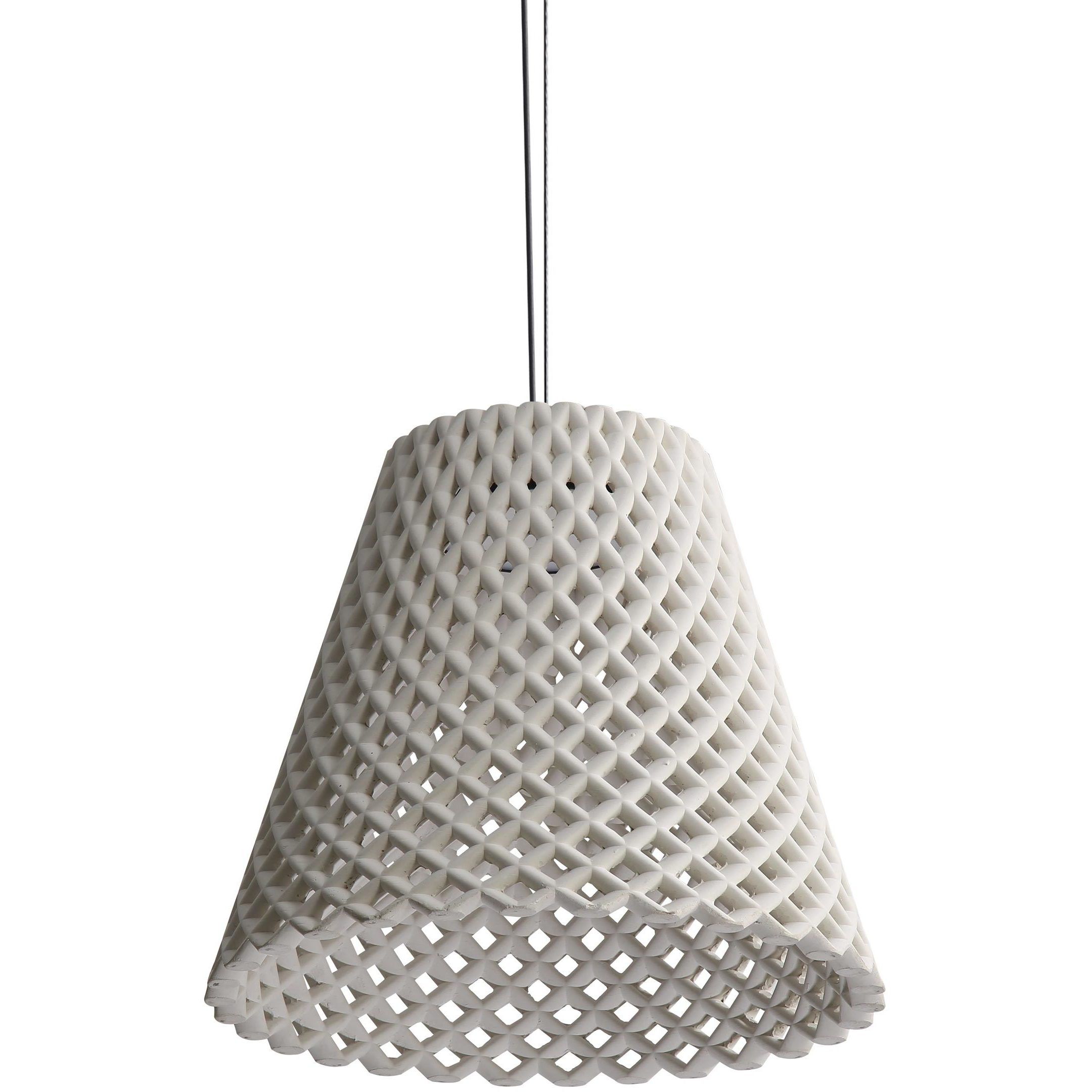 Clarus Pendant Ceiling Light in White Sandstone Cement