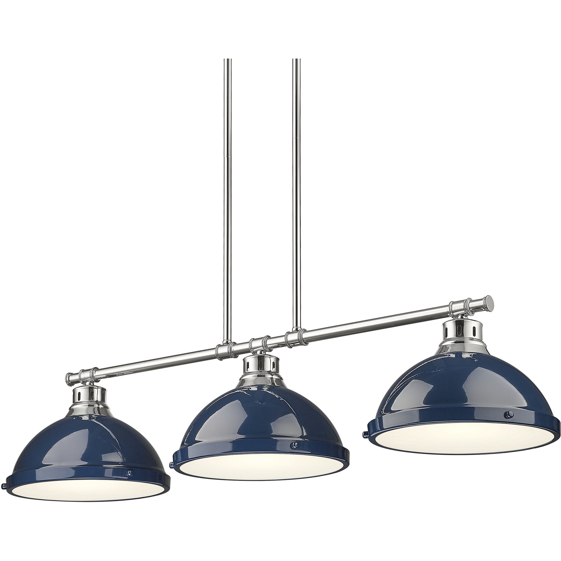 Yep Duncan Island Light Ceiling Light in Chrome, Navy