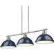 Yep Duncan Island Light Ceiling Light in Chrome, Navy