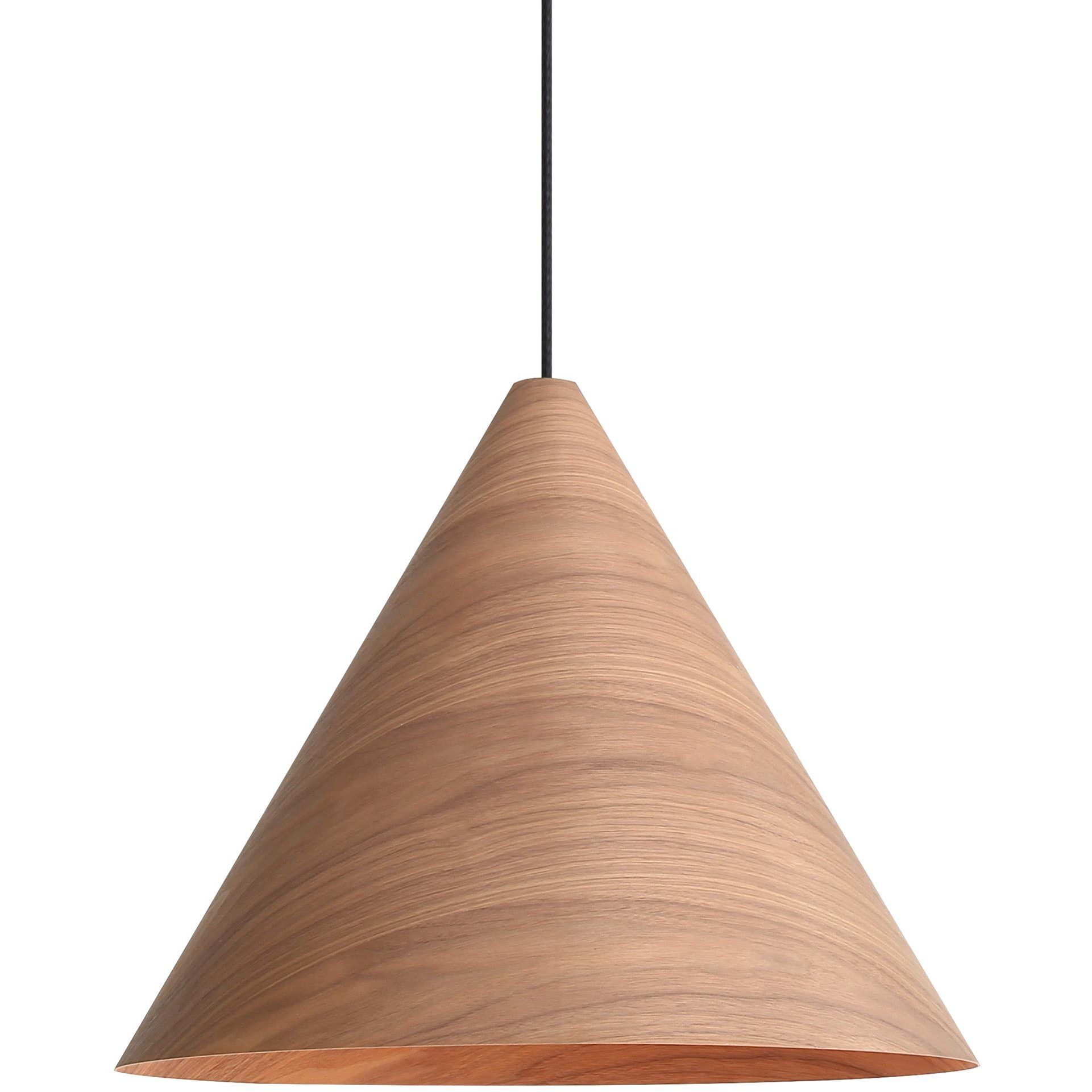 Conique Pendant Ceiling Light in Dark Walnut