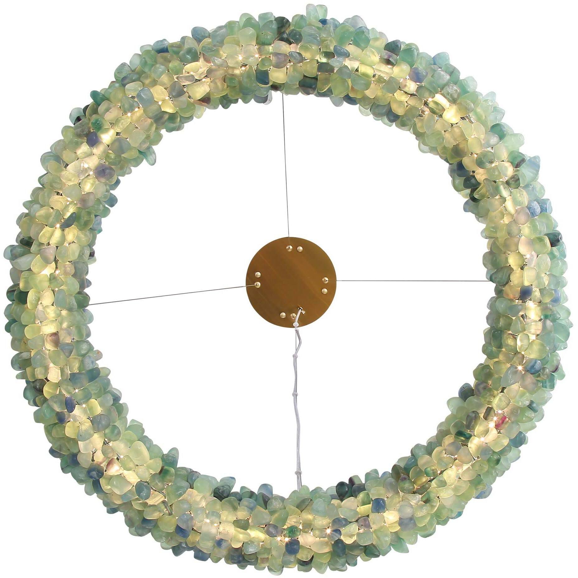 Ziva Corallo LED 29.5 inch Turquoise Chandelier Ceiling Light