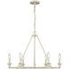 Saxon 6 Light 27 inch French White Chandelier Ceiling Light