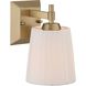 Yep Brilia 1 Light 5.5 inch Brushed Champagne Brass Wall Sconce Wall Light
