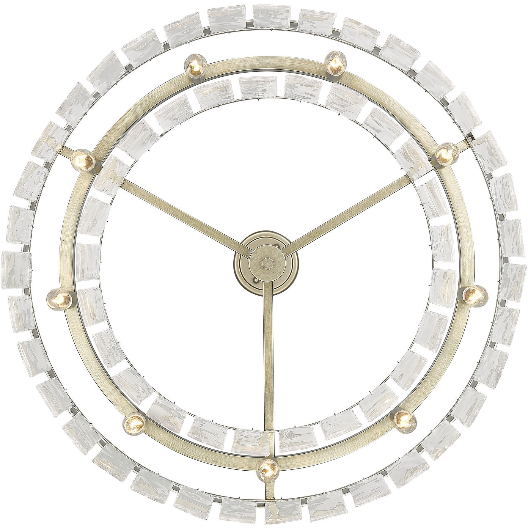 Ciara 9 Light 27 inch White Gold Chandelier Ceiling Light