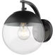 Dixon 1 Light 7.75 inch Matte Black Wall Sconce Wall Light, Damp