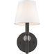 Waverly 1 Light 6 inch Rubbed Bronze Wall Sconce Wall Light in Classic White
