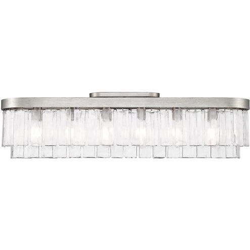 Ciara 6 Light 10 inch Peruvian Silver Flush Mount Ceiling Light