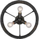 Erma 3 Light 16.38 inch Matte Black Semi-Flush Mount Ceiling Light
