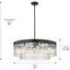 Ciara 9 Light 27 inch Matte Black Chandelier Ceiling Light