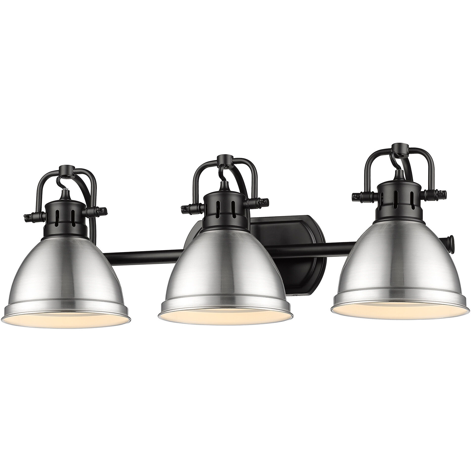 Yep Duncan Vanity Wall Light in Matte Black, Pewter