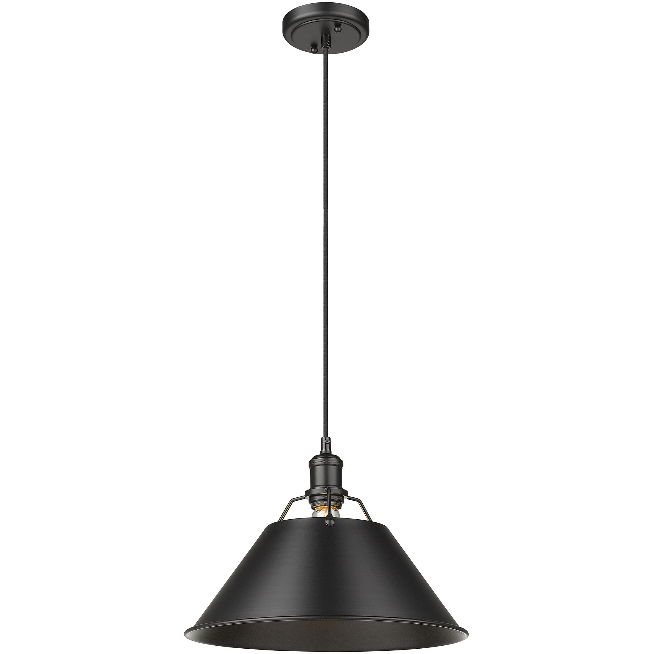 Yep Orwell Pendant Ceiling Light in Matte Black, Large