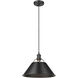 Yep Orwell Pendant Ceiling Light in Matte Black, Large