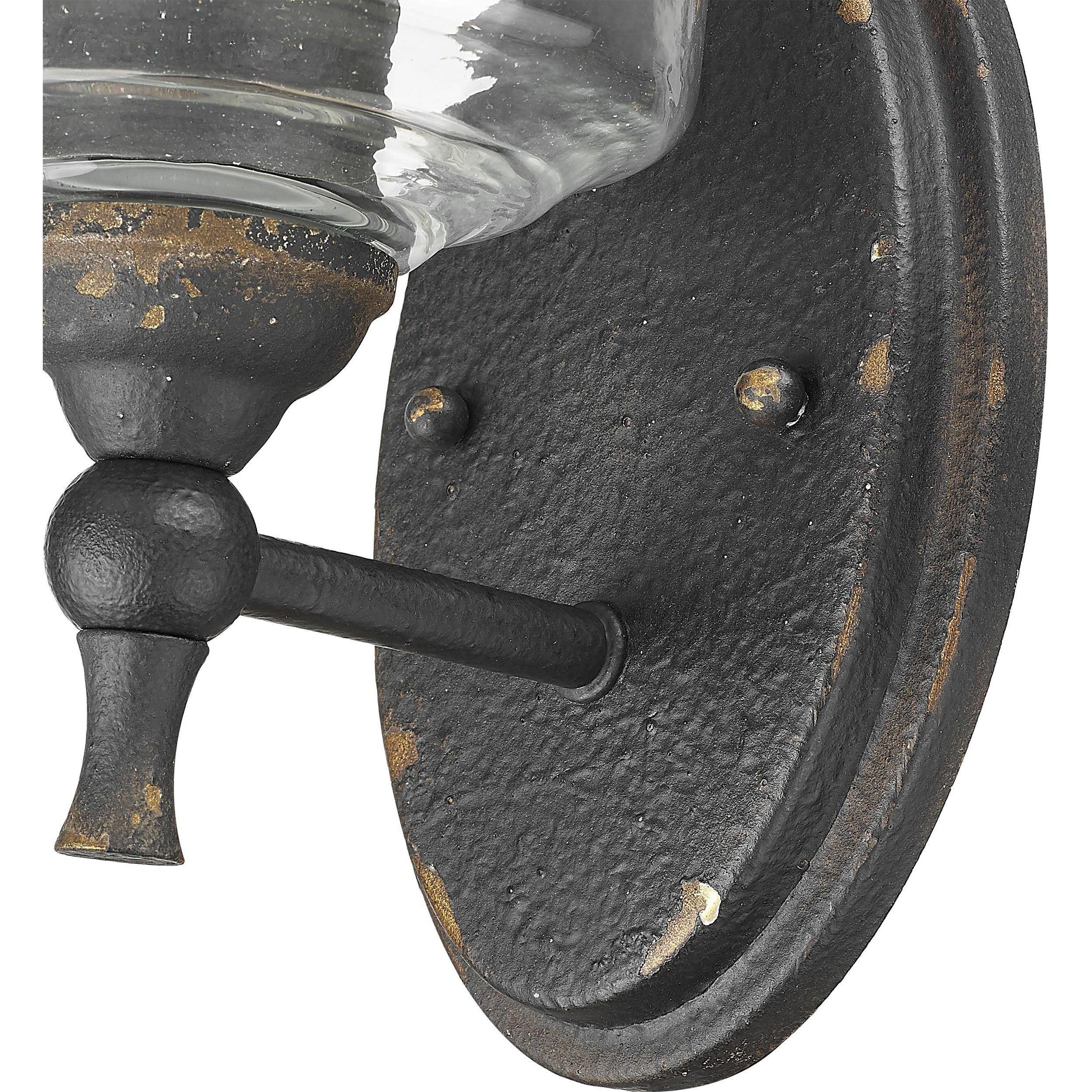 Keating 1 Light 5.88 inch Antique Black Iron Wall Sconce Wall Light