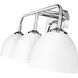 Zoey 3 Light 24.5 inch Chrome Bath Vanity Light Wall Light in Matte White