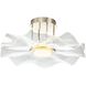 Vetrina LED 23.38 inch Light Gold Semi-Flush Ceiling Light