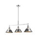 Orwell 3 Light 36 inch Chrome Linear Pendant Ceiling Light