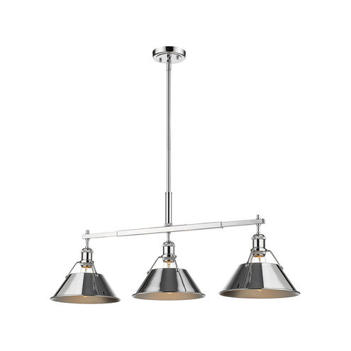 Orwell 3 Light 36 inch Chrome Linear Pendant Ceiling Light
