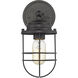 Seaport 1 Light 4.63 inch Matte Black Wall Sconce Wall Light, Damp