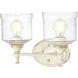 Keating 2 Light 15 inch Antique Ivory Vanity Light Wall Light
