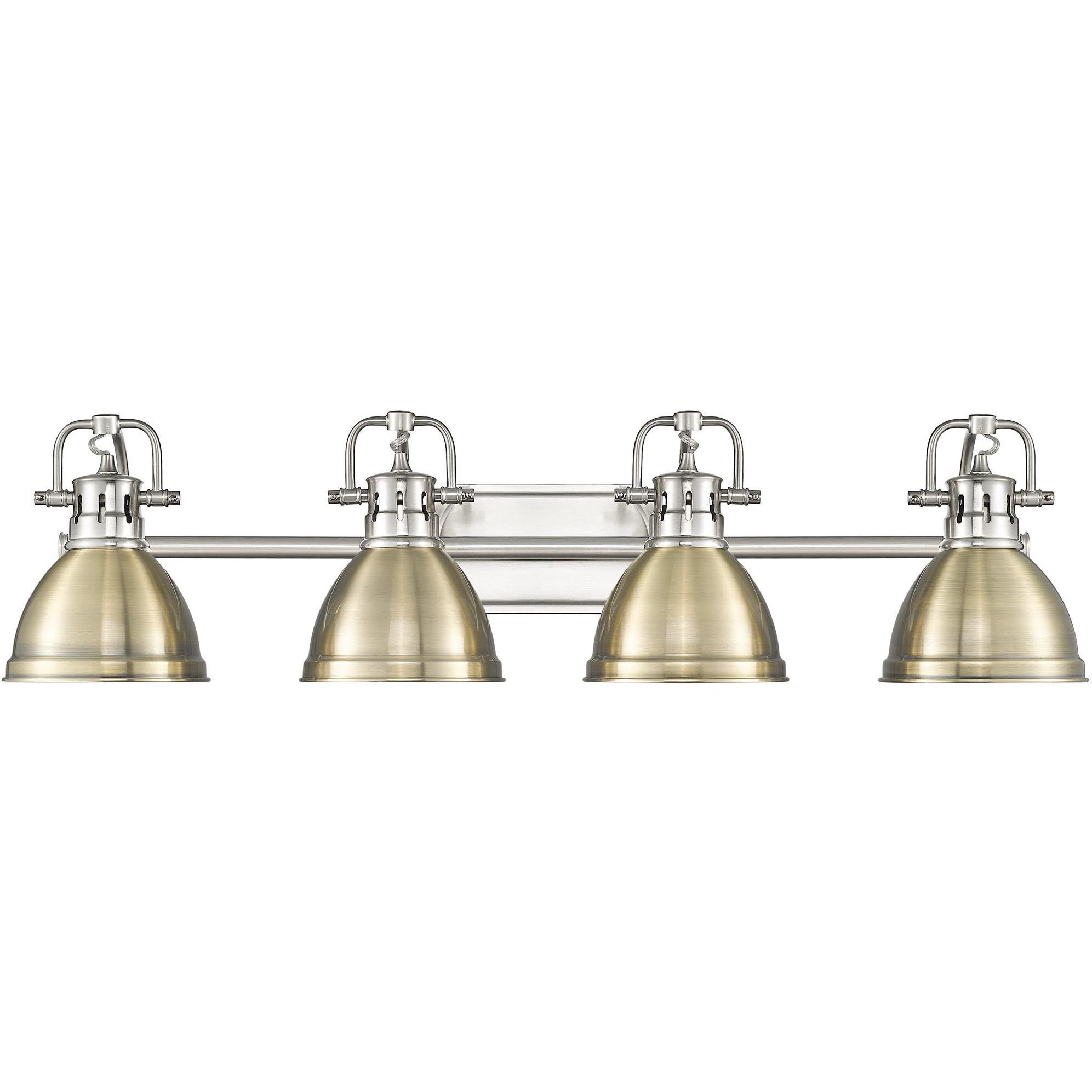 Yep Duncan Vanity Wall Light in Pewter, Aged Brass