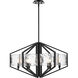 Varsha 27.5 inch 60.00 watt Matte Black Chandelier Ceiling Light