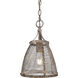 Calgary 1 Light 9 inch Pebbled Rust Mini Pendant Ceiling Light