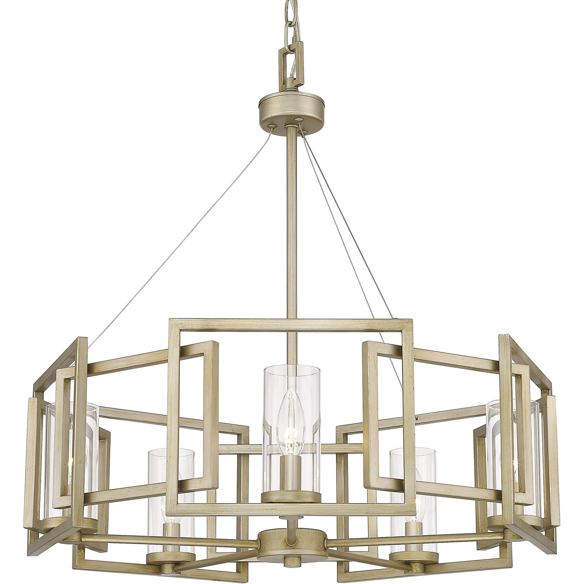 Marco 24.5 inch 60.00 watt White Gold Chandelier Ceiling Light