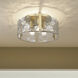 Aenon 3 Light 15 inch Brushed Champagne Brass Flush Mount Ceiling Light