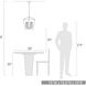 Mercer Pendant Ceiling Light in Matte Black/Chrome