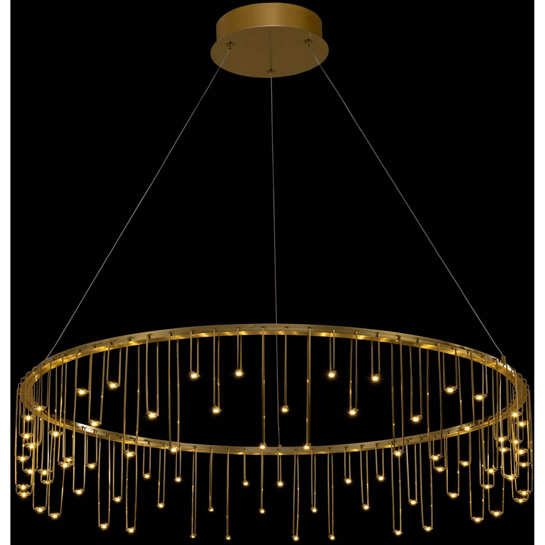 Lucerna 31.5 inch 36.13 watt Stainless Steel Gold Chandelier Ceiling Light