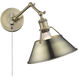 Yep Orwell 1 Light 10 inch Pewter Swing Arm Wall Lamp Wall Light, Adjustable