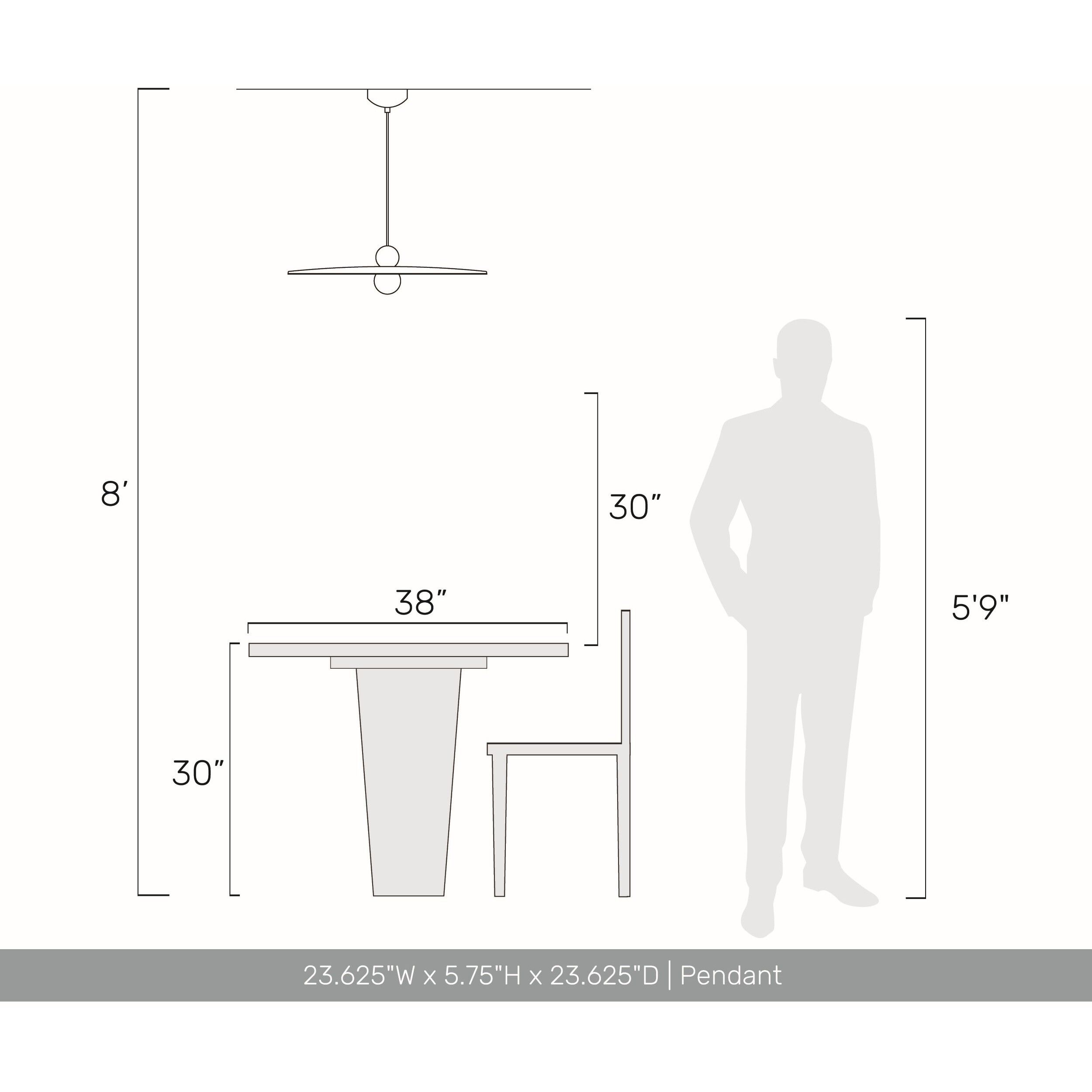 Faroe Pendant Ceiling Light in Flecked Black/Grey