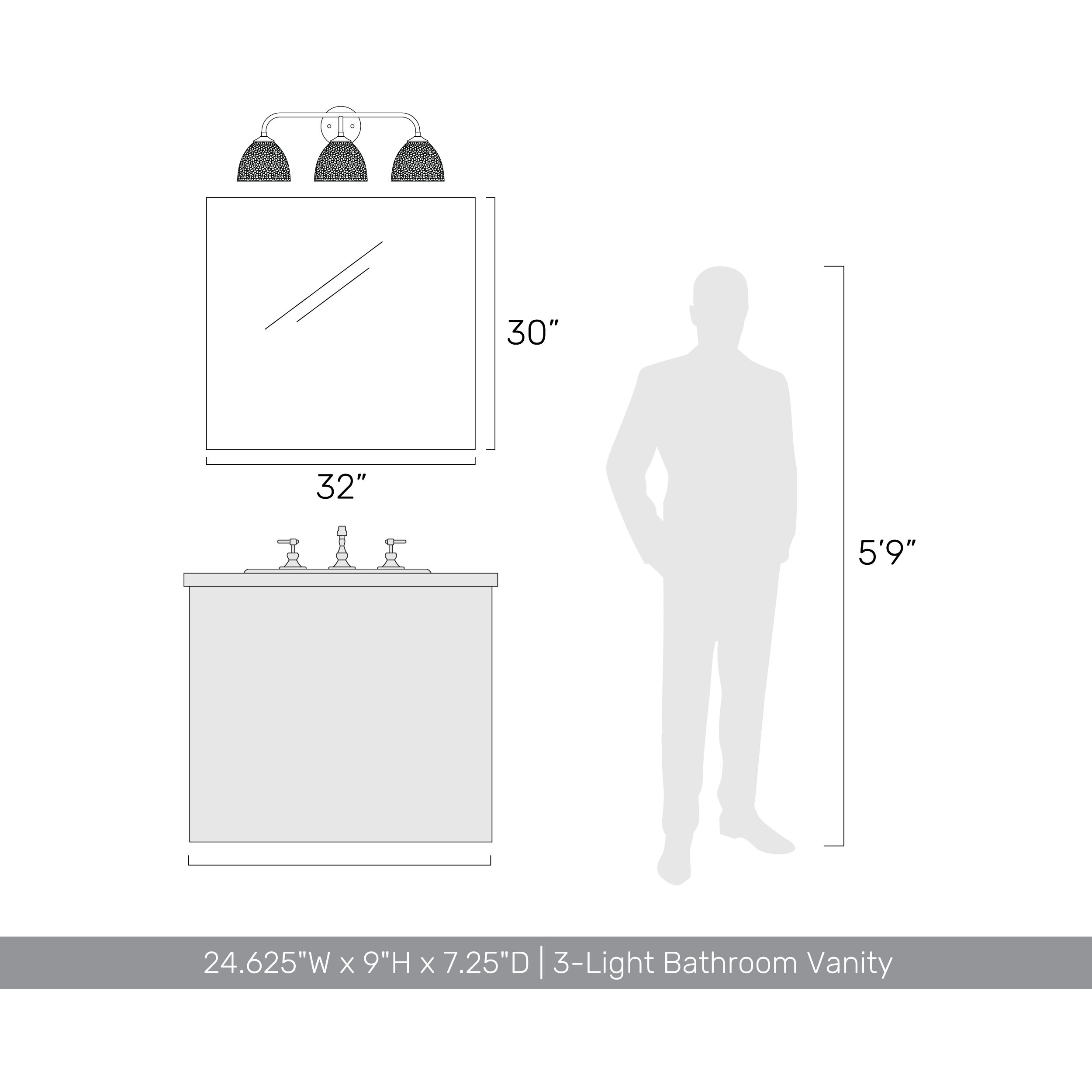 Shepard Vanity Wall Light in Matte Black