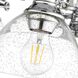 Hines 4 Light 34.5 inch Chrome Bath Vanity Light Wall Light in Seeded Glass