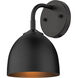 Zoey 1 Light 6 inch Matte Black Wall Sconce Wall Light 