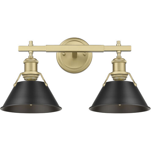 Orwell 2 Light 18.25 inch Brushed Champagne Bronze Vanity Light Wall Light in Matte Black