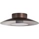 Luma LED 11.75 inch Coffee Silver Flush Mount Ceiling Light in Sand Nickel