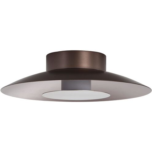 Luma LED 11.75 inch Coffee Silver Flush Mount Ceiling Light in Sand Nickel