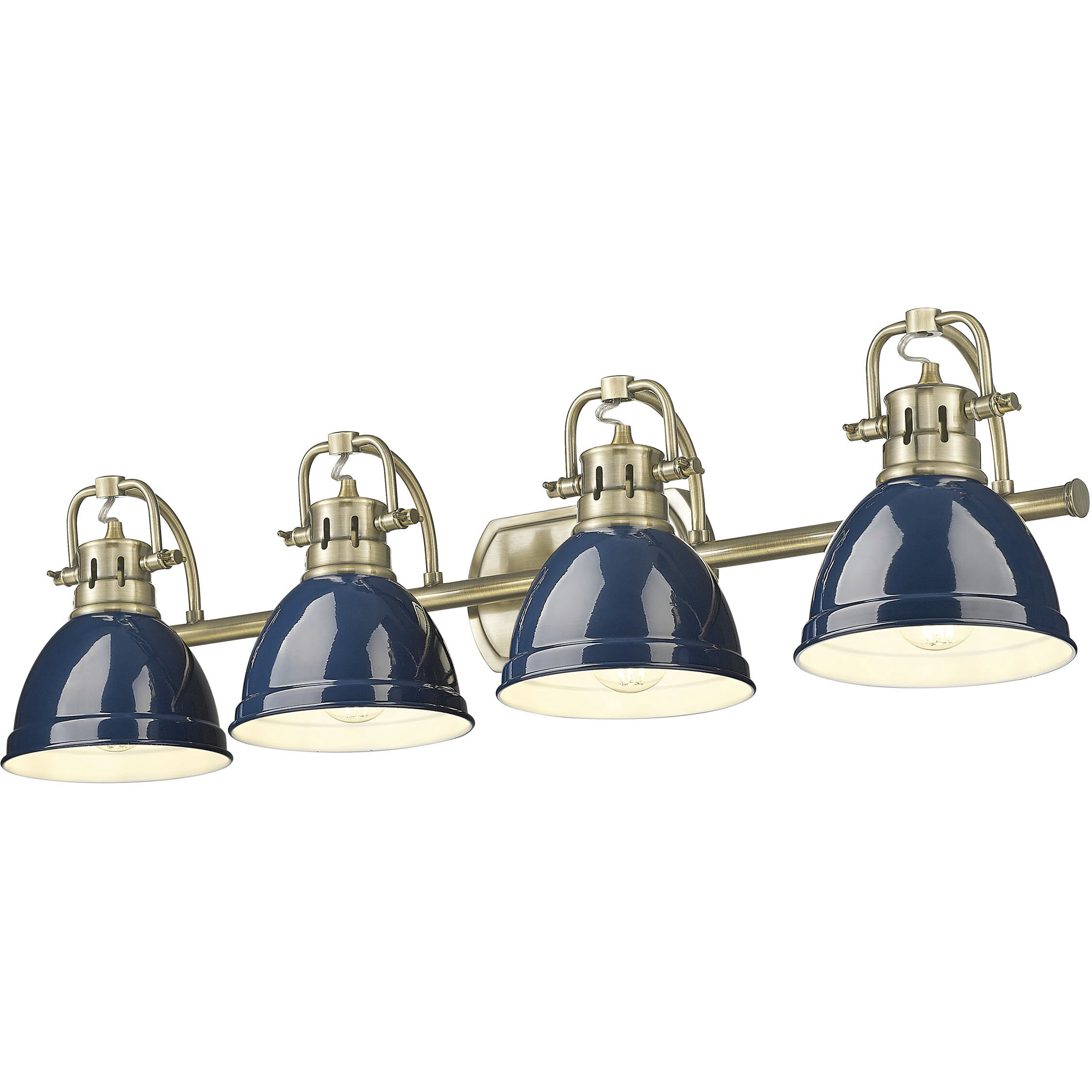 Yep Duncan Vanity Wall Light in Aged Brass, Navy