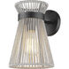 Avon 1 Light 7.63 inch Matte Black Wall Sconce Wall Light
