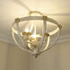 Jules 3 Light 18.25 inch Antique Ivory Semi-Flush Mount Ceiling Light