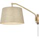 Ryleigh Articulating Wall Sconce Wall Light in Brushed Champagne Bronze, Natural Sisal