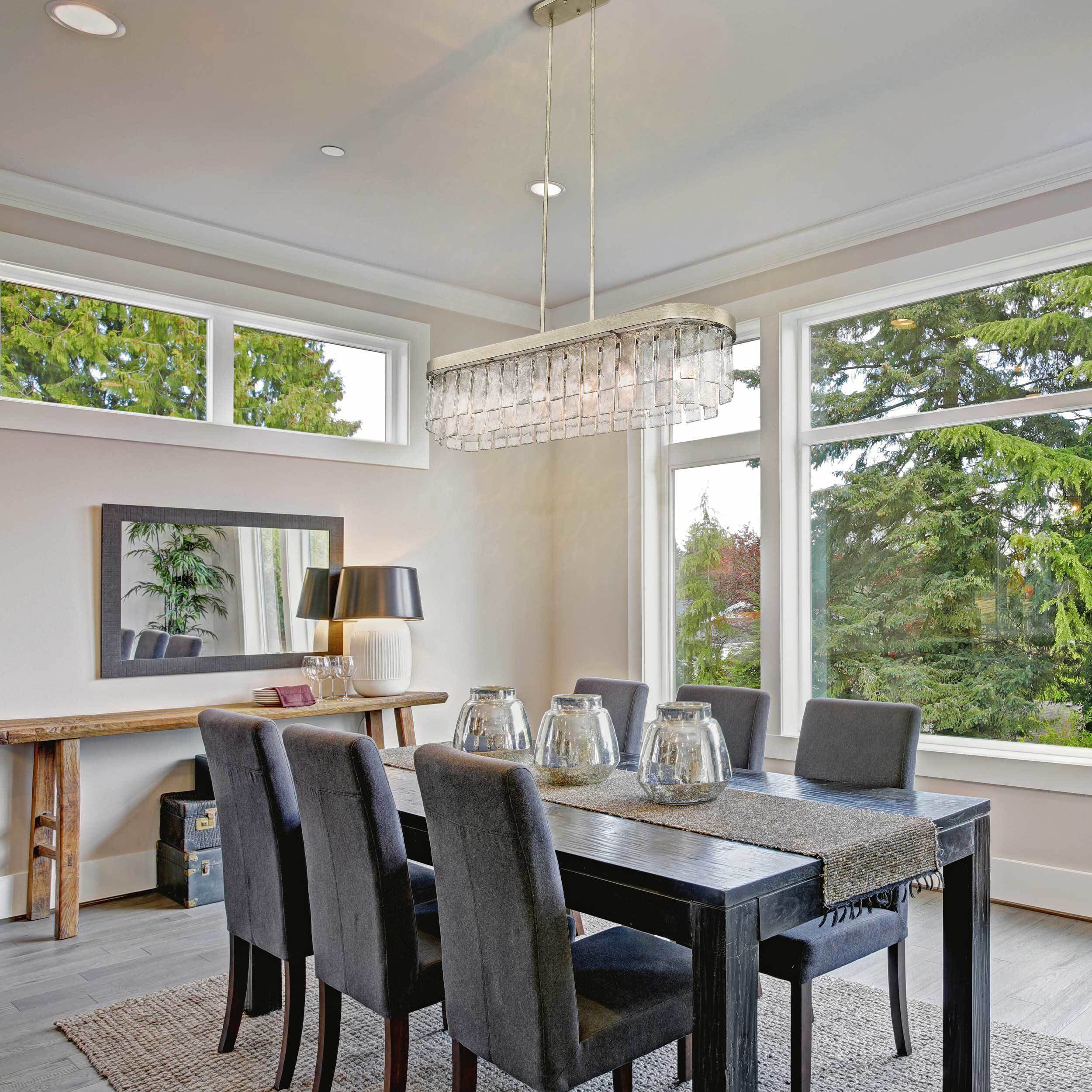 Ciara Island Light Ceiling Light in White Gold