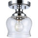 Daphne 1 Light 6 inch Chrome Semi-Flush Ceiling Light